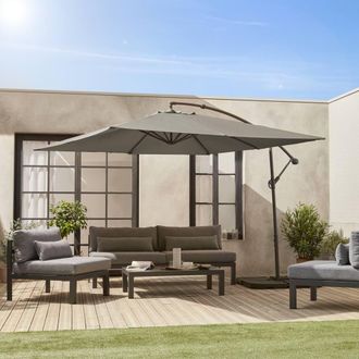 Sweeek Offset Square Parasol 3x3m in Khaki