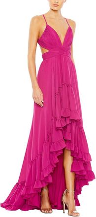 Mac Duggal Tiered Cut Out Sleeveless Gown