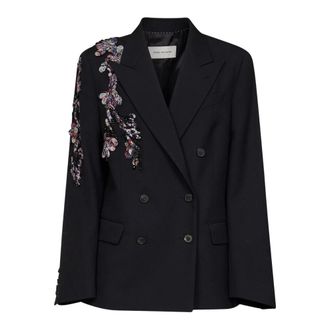 Dries Van Noten Dames, Jassen, Zwart, Maat: XS Wol