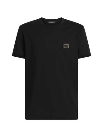 Dolce & Gabbana Baumwoll-T-Shirt mit Logo-Plakette