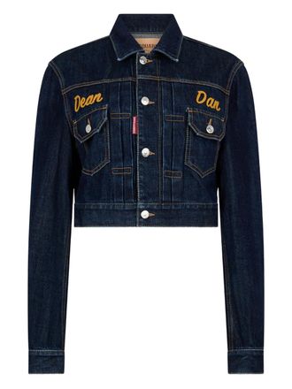 Dsquared2 Cimosa authentic Japanse cropped jack - Blauw