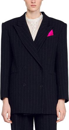 Sandro Gala Linen-Blend Blazer