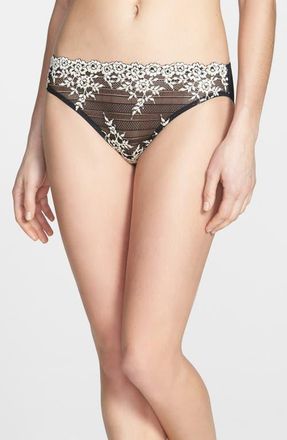 Wacoal Embrace Lace Bikini in Black at Nordstrom, Size X-Large