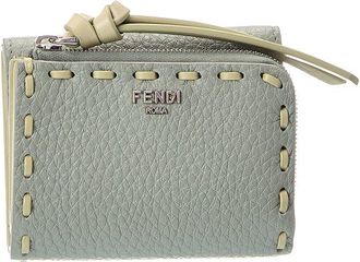 Fendi Fendi Peekaboo Micro Leather Trifold Wallet