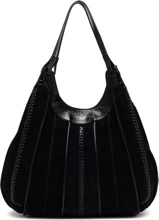Gianni Chiarini Soft Silhouette Black Handbag with Vertical Stitching