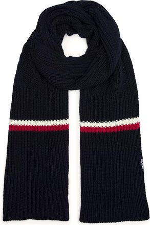 Tommy Hilfiger Mens Monotype Chunky Knit Scarf (Space Blue) One Size