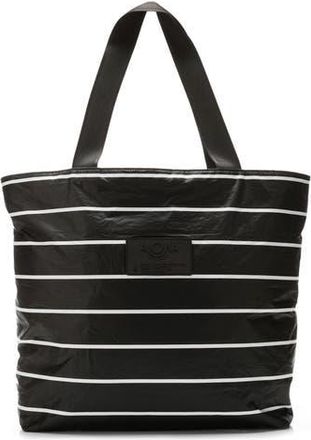 Aloha Collection Day Tripper Pinstripe Water Resistant Tyvek Tote in White/Black at Nordstrom Rack