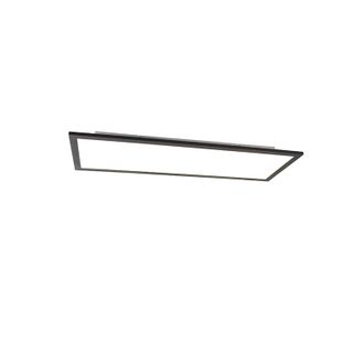 QAZQA Moderno Plaf&oacute;n Moderno Negro Con Led 80 Cm - Liv Pl&aacute;stico /acero Rectangular Incluye Led Max. 1 X 40 Watt - Qazqa