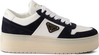 Prada Sneakers Downtown con suola rialzata - Bianco