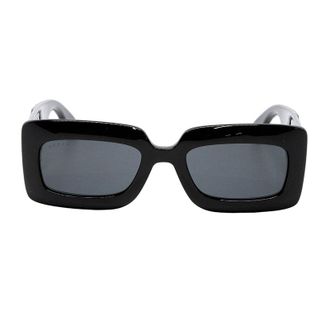 Gucci GG0811S001 Rectangle GG Logo Sunglasses - Black
