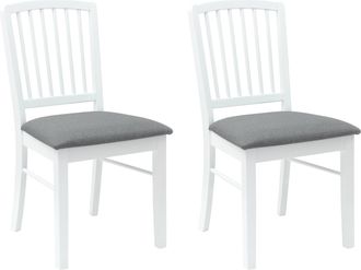 vidaXL Sillas De Comedor 2 Uds. Madera De Caucho S&oacute;lido Vidaxl