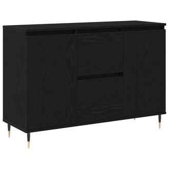 Berkfield Home Sideboard with Doors & Drawers Black Oak 101, 5x35x70 cm | Size: 5 x 35 x 70 cm