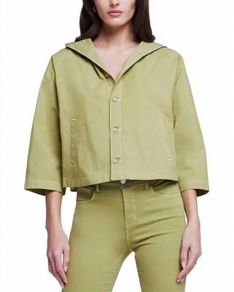 L'agence Devi Hood Swing Coat In Mantis