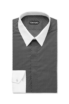 Tom Ford Slim-Fit Printed Cotton Shirt