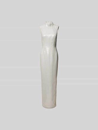 Rotate Maxikleid mit Stehkragen in Weiss, Gr&ouml;&szlig;e 34