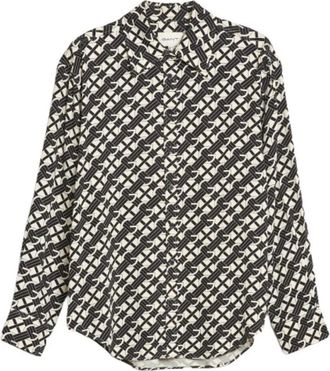 GANT Blouse met Gedrukte Logo en Afgeronde Zoom - Dames - Overhemden - Veelkleurig - M - Overhemden