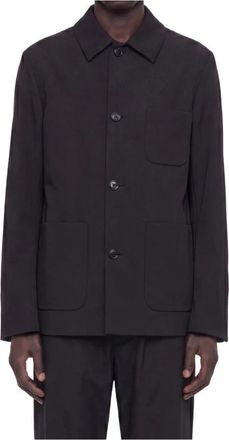 Lardini Linnen Overshirt - Heren - Zomerjassen - Zwart - S - Linnen - Jassen