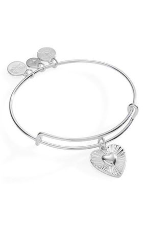 Alex and Ani Heart Burst Bangle Bracelet in Silver at Nordstrom