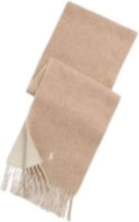 Polo Ralph Lauren Accessoires, unisex, Beige, ONE Size, Wol, Omkeerbare Sjaal van Wolmix