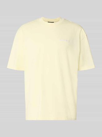 Pegador Oversized T-Shirt mit Label-Stitching in Hellgelb, Gr&ouml;&szlig;e XXL