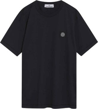 Stone Island T-Shirts, male, Blue, Size: XL T-Shirt