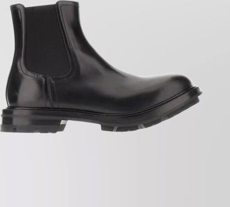 Alexander McQueen ankle leather boots lug sole