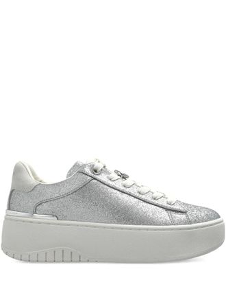 Michael Michael Kors Sneakers con glitter e logo - Argento
