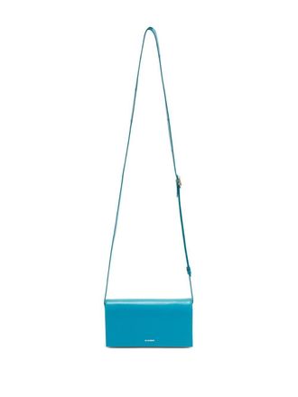 Jil Sander All-Day leren schoudertas - Blauw