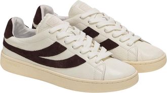 Superga Unisex Adult 4833 Lendl Leather Trainers (White/Brown/Avorio) - Size UK 5.5