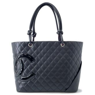 Chanel Black Leather Tote Bag (Pre-Owned)