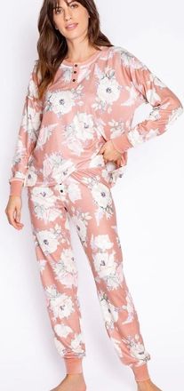 PJ Salvage Womens Salv L S Shirt - Rosenholz - Size: 10