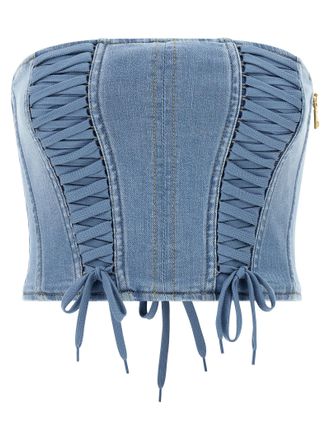 Elisabetta Franchi Blue Cotton Womens Blouse