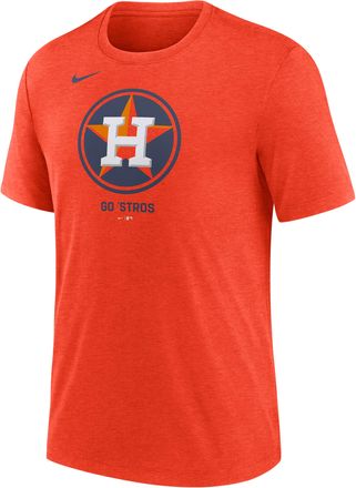 Nike Houston Astros Logo Nike Mens MLB T-Shirt in Orange | NJFD89LHUS-J77