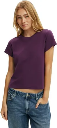 Cotton On 90S Baby Tee in Plum Pulse at Nordstrom, Size Xx-Small