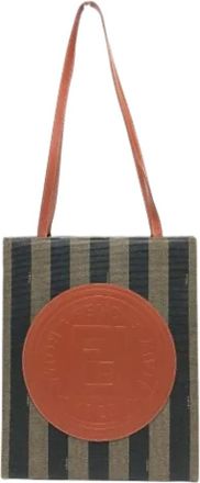 Fendi Pre-owned Shoulder Bags, female, Multicolor, Size: ONE SIZE Pre-owned Canvas fendi-bags