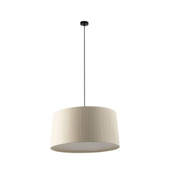 Netlighting Samba Simple Cylindrical Pendant Ceiling Light Matt Black Beige 3x E27