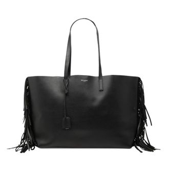 Saint Laurent Black Leather Shoulder Bag Tote Bag (Pre-Owned)