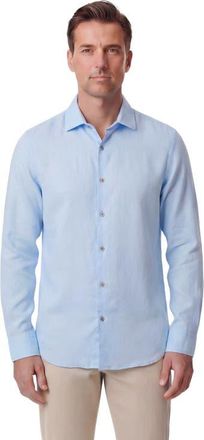 Lords of Harlech Linen Long Sleeve Shirt in Sky at Nordstrom, Size Xx-Large