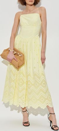 Self Portrait Strappy Dress, Womens, Yellow