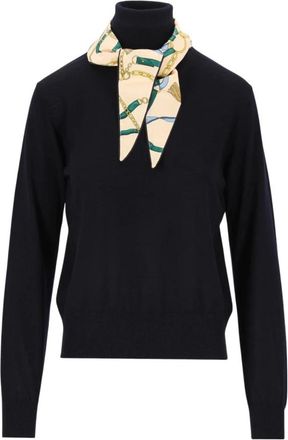 Forte_Forte Superfine Merinotrui - Dames - Coltruien - Blauw - S - Wol - Truien & Vesten