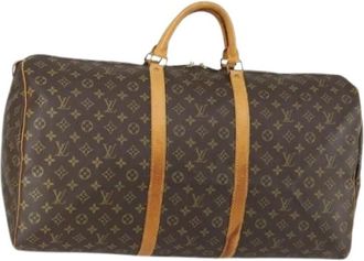 Louis Vuitton Pre-owned Canvas Weekendtas - Dames - Vintage Weekendtas - Bruin - ONE Size - Vintage