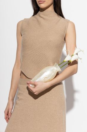 Cult Gaia Florence Clutch, Womens, Cream