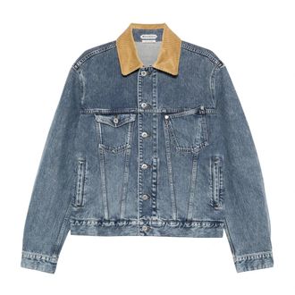 J.W.Anderson Corduroy Collar Denim Jacket - Heren - Spijkerjassen - Blauw - L - Denim - Jassen