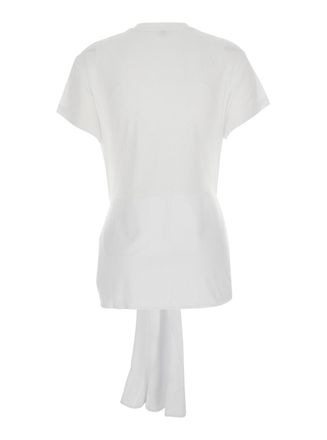 Toteme Tie-Waist Jersey Tunic - White