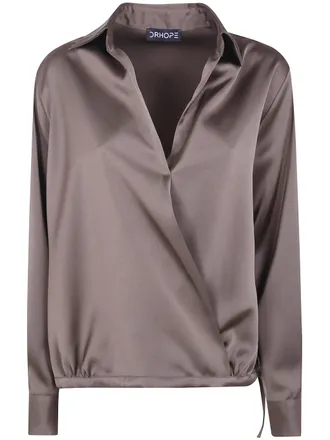 DRHOPE Wrap Blouse Wrap Blouse