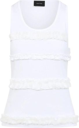 Simone Rocha Wit Topkleding Stijlvol Katoen - Dames - Tops zonder mouwen - Wit - XS - Katoen - Tops