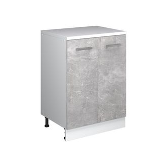 Vicco Armario De Cocina Para Techo Inclinado R-line, Hormig&oacute;n, 60 Cm Sin Inclinaci&oacute;n Con 2 Puertas, Vicco