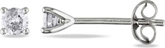 Amour 1/4 CT TW Diamond Stud Earrings In Sterling Silver