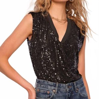 Heartloom Farrah Soft Sequin Bodysuit In Black