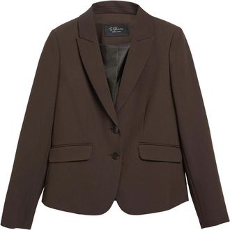 s.Oliver Gestructureerde Twill Blazer - Dames - Blazers - Bruin - L - Jassen